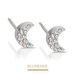 Kolczyki hipoalergiczne Brilliance Moon/ Crystal 6 mm 