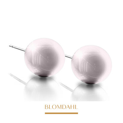 Kolczyki hipoalergiczne Pearl Light Rose 10 mm