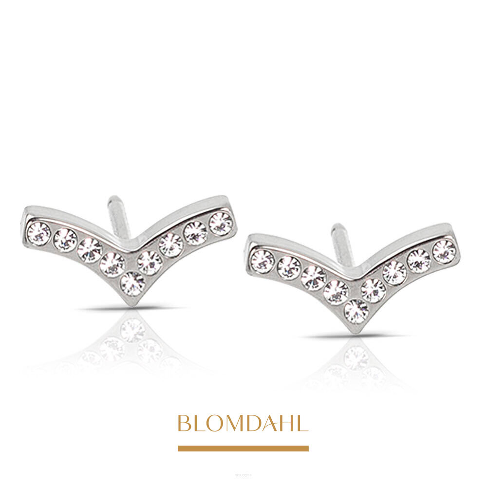 Kolczyki hipoalergiczne Brilliance Wing Crystal 8 mm 