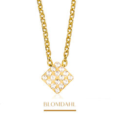 Naszyjnik Brilliance Square Crystal 8 mm