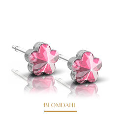 Kolczyki hipoalergiczne Flower Light Rose 6 mm 
