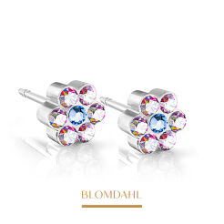 Kolczyki hipoalergiczne Daisy Rainbow/ Alexandrite 5 mm 