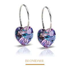 Kolczyki hipoalergiczne Heart Lilac 10 mm 