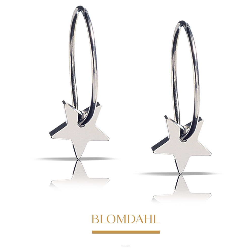Kolczyki hipoalergiczne Pendant Star 8 mm 