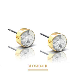 Kolczyki hipoalergiczne Bezel Crystal 3 mm 