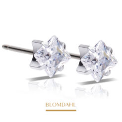 Kolczyki hipoalergiczne Kolczyki hipoalergiczne Tiffany Edge CZ White 5 mm