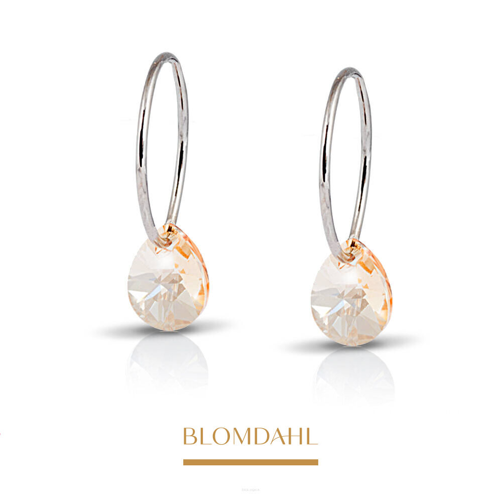 Kolczyki hipoalergiczne Drop Golden Shadow 8 mm 