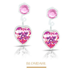 Kolczyki hipoalergiczne Heart Light Rose 4/6 mm 
