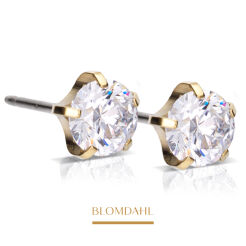 Kolczyki hipoalergiczne Tiffany Precious CZ White 6 mm