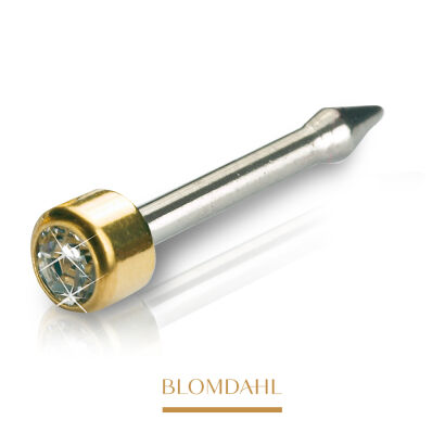 Kolczyk przekłuciowy do nosa Short Mini Bezel Crystal 3 mm