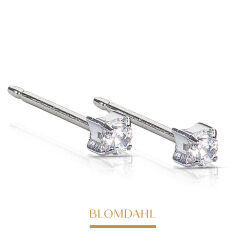 Kolczyki hipoalergiczne Tiffany, Cz White 3 mm