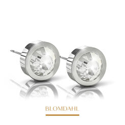 Kolczyki hipoalergiczne Grand Bezel Crystal 8 mm 