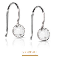 Kolczyki hipoalergiczne Pendant Bezel Crystal 8 mm