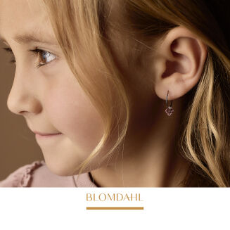 Kolczyki hipoalergiczne Bicone Light Rose 6 mm - 3