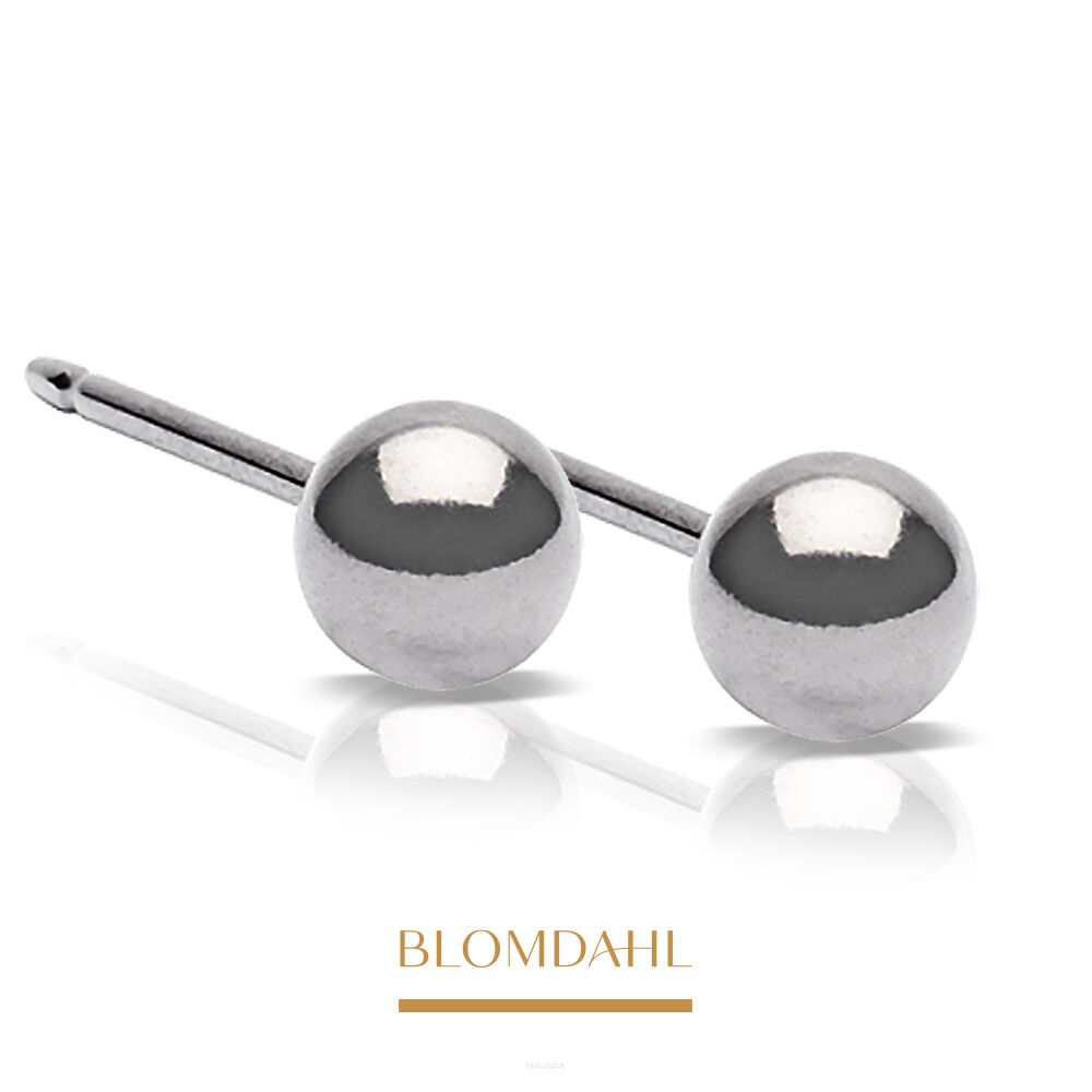 Kolczyki hipoalergiczne Ball 5 mm 
