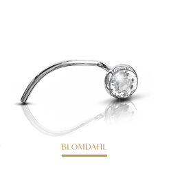 Kolczyk hipoalergiczny do nosa Bezel Crystal 3 mm 