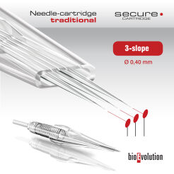 Cartridge - traditional needle 3-slope 0.40 SECURE