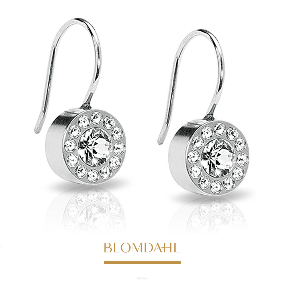 Kolczyki hipoalergiczne Pendant Brilliance Halo Crystal 8 mm 