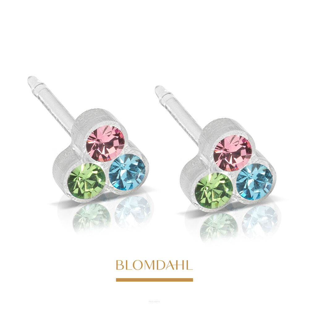 Kolczyki hipoalergiczne Clover Light Fantasy 6 mm 