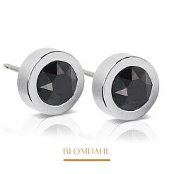 Kolczyki hipoalergiczne Grand Bezel Black 8 mm