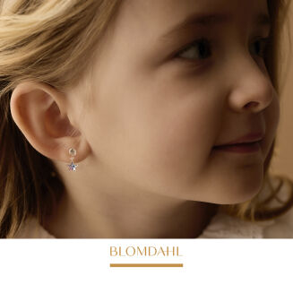 Kolczyki hipoalergiczne Star Crystal / Lilac Shimmer 4/6 mm - 2