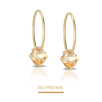 Kolczyki hipoalergiczne Bicone Golden Shadow 6 mm