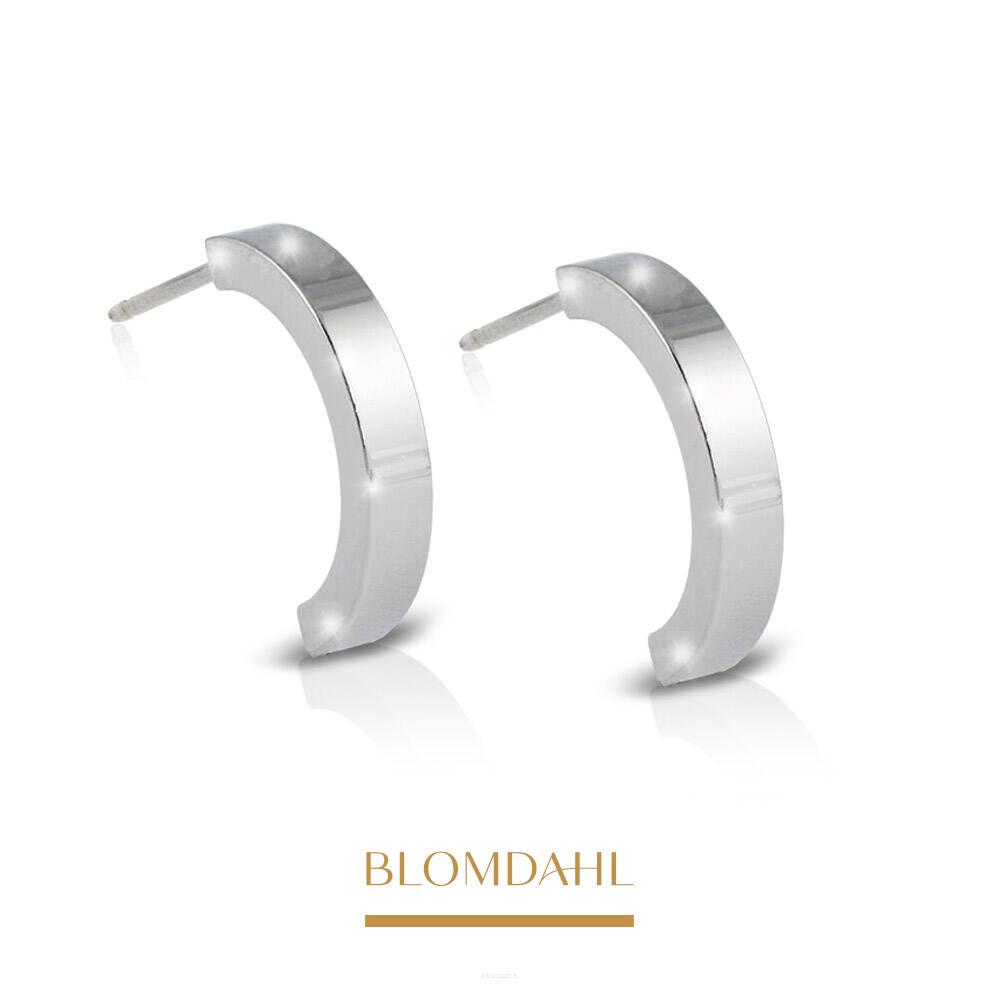 Kolczyki hipoalergiczne Pendant Plain Curved 15 mm 