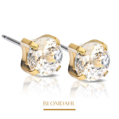 Kolczyki hipoalergiczne Tiffany CZ Warm Shimmer 7 mm