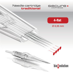 Cartridge - traditional needle 4-flat 0.35 SECURE