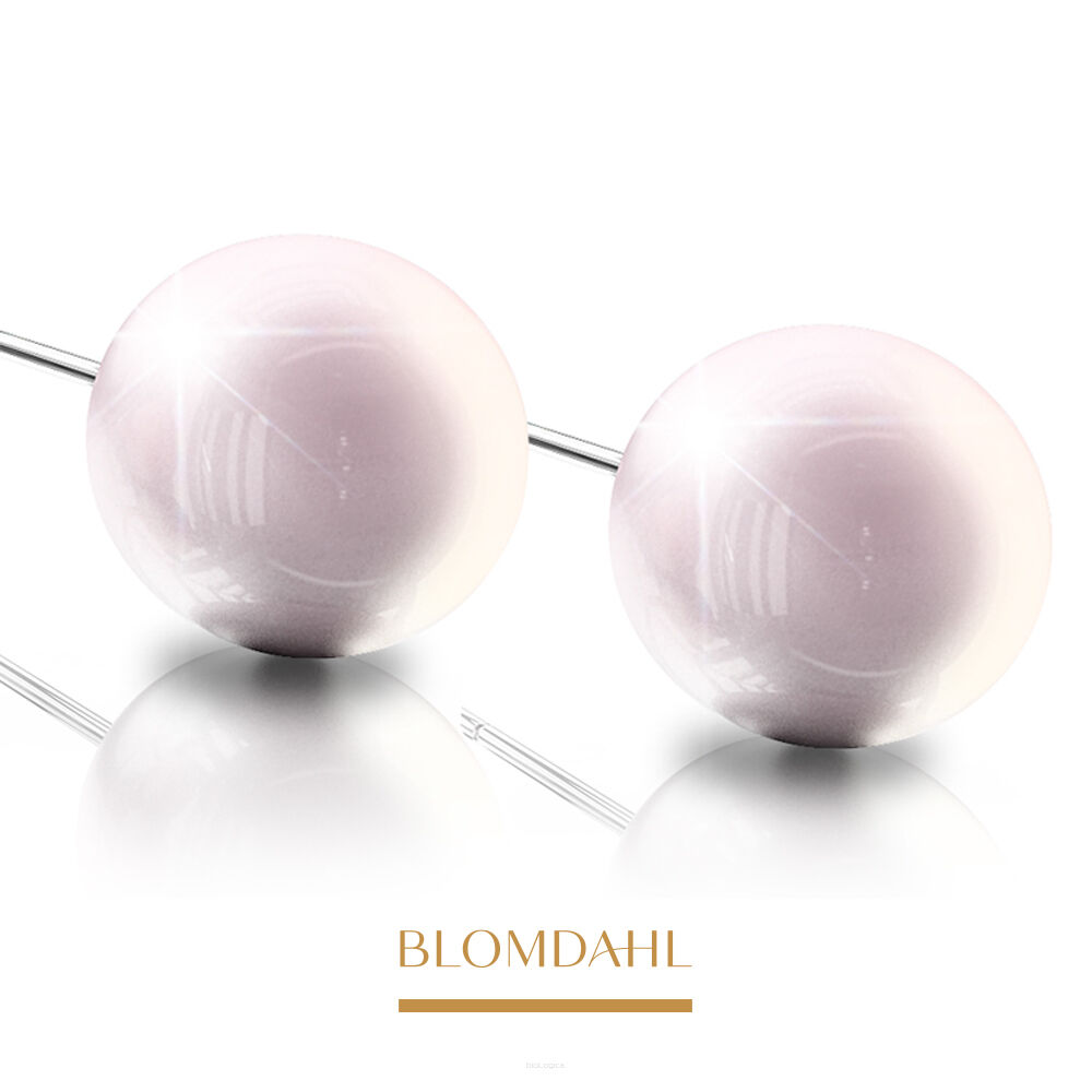 Kolczyki hipoalergiczne Pearl Light Rose 12 mm 