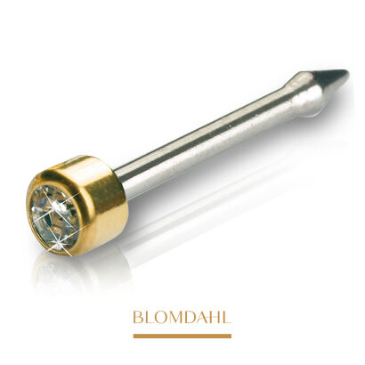 Kolczyk przekłuciowy do nosa Long Mini Bezel Crystal 3 mm