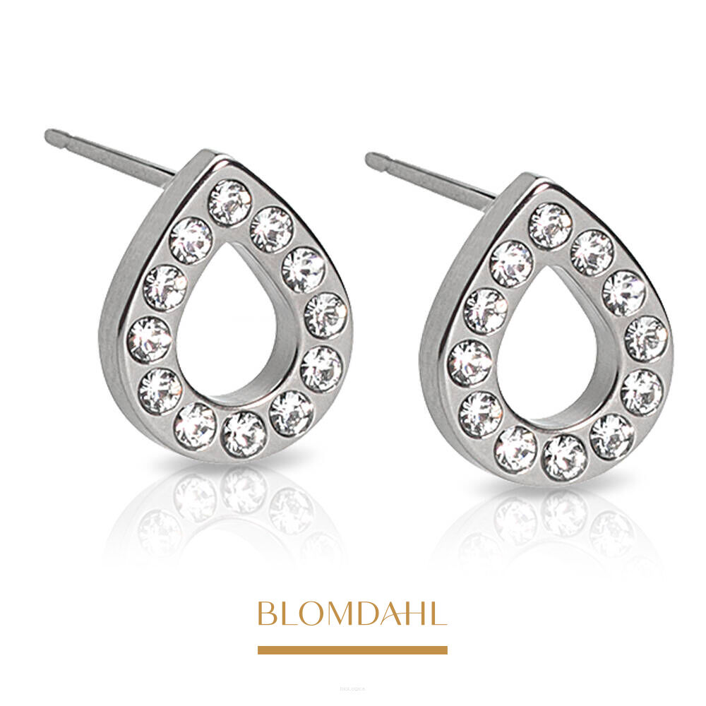 Kolczyki hipoalergiczne Brilliance Drop Hollow Crystal 10 mm 