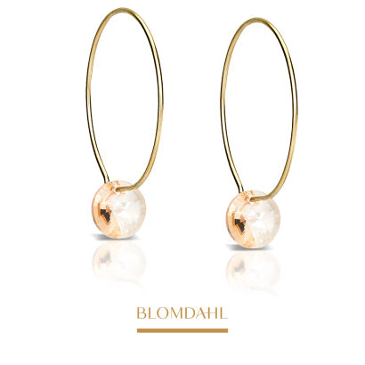 Kolczyki hipoalergiczne Round Golden Shadow 8 mm Ring 25 mm