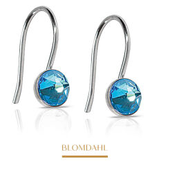 Kolczyki hipoalergiczne Pendant Bezel Shiny Blue 5 mm 