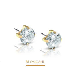 Kolczyki hipoalergiczne Tiffany Cz White 4 mm 