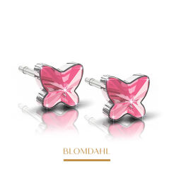 Kolczyki hipoalergiczne Butterfly Light Rose 5 mm 