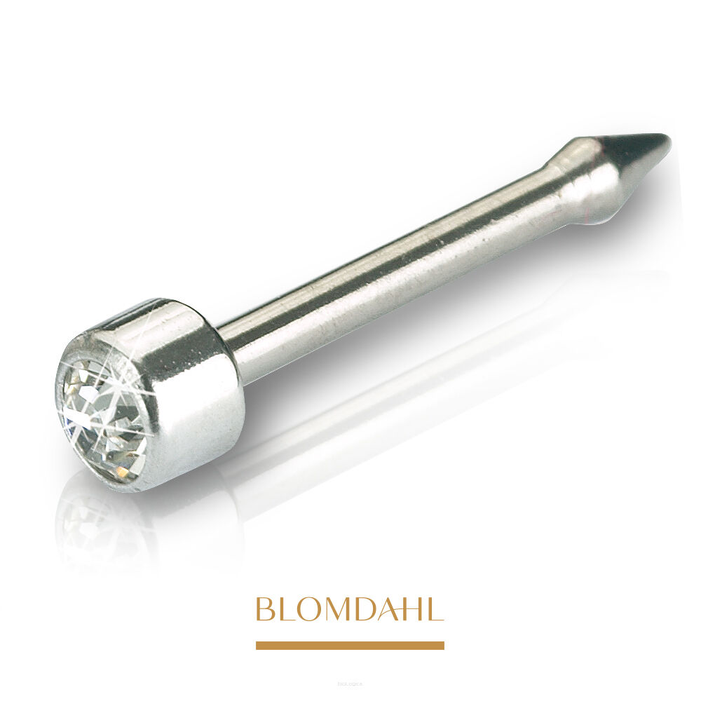 Kolczyk przekłuciowy do nosa Long Mini Bezel Crystal 3 mm