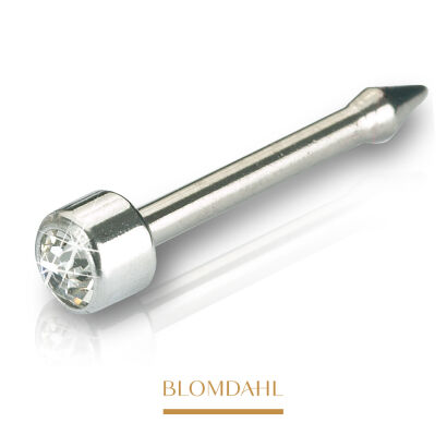 Kolczyk przekłuciowy do nosa Long Mini Bezel Crystal 3 mm