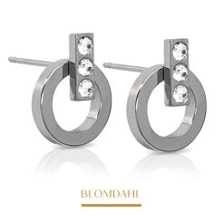 Kolczyki hipoalergiczne Chic Hollow Crystal 10/8 mm