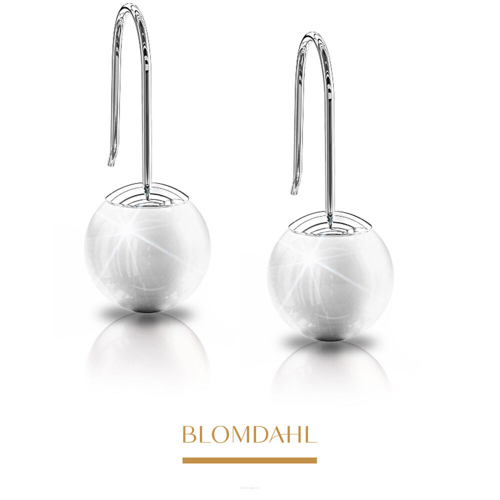 Kolczyki hipoalergiczne Mini Pendant Pearl White 6 mm 