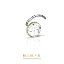 Kolczyk hipoalergiczny do nosa Bezel Crystal 5 mm 