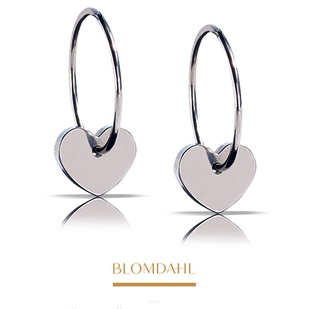 Kolczyki hipoalergiczne Pendant Heart 8 mm 