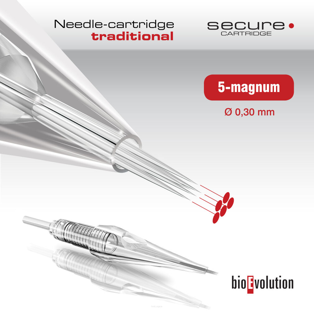 Kartridż - igła tradycyjna 5-magnum 0.30 SECURE
