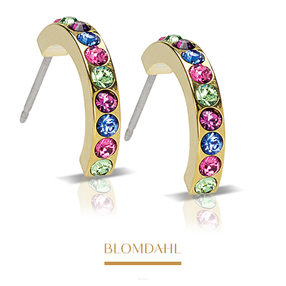 Kolczyki hipoalergiczne Brilliance Curved Fantasy 15 mm 