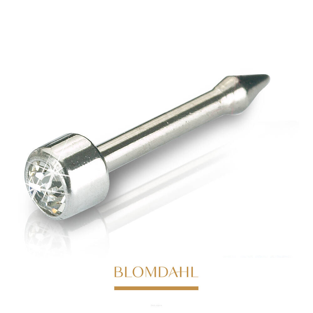 Kolczyk przekłuciowy do nosa Short Mini Bezel Crystal 3 mm