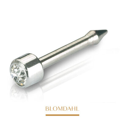 Kolczyk przekłuciowy do nosa Short Mini Bezel Crystal 3 mm