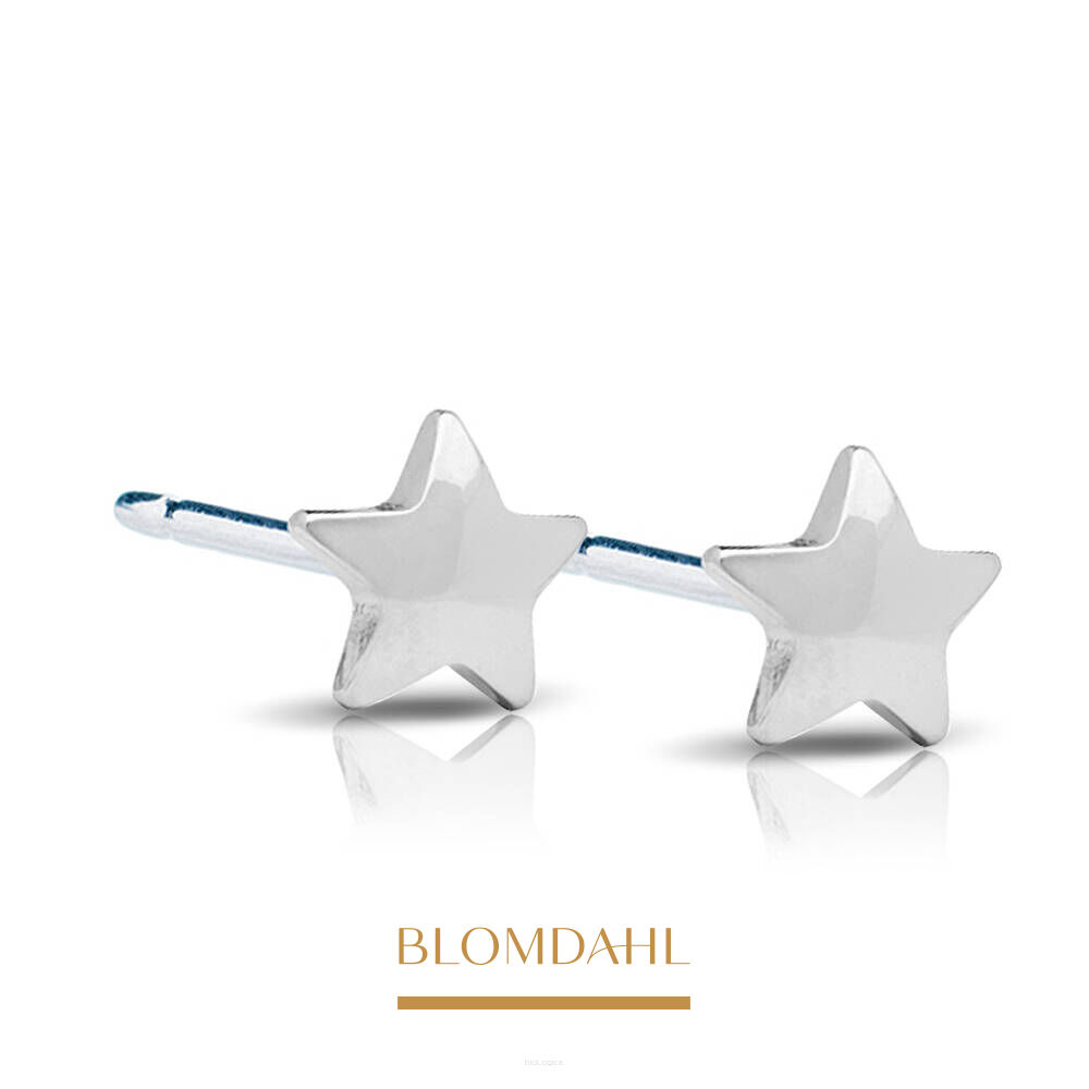 Kolczyki hipoalergiczne Star 5 mm 
