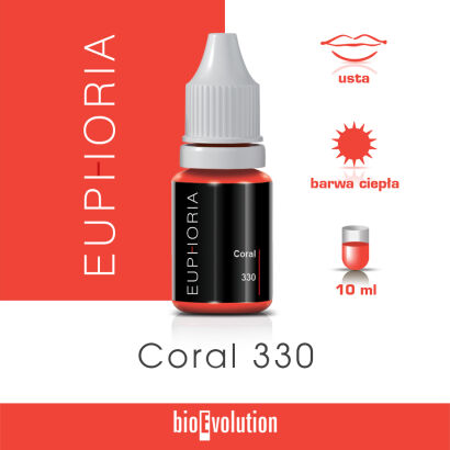 Pigment do makijażu permanentnego Coral 330 - Euphoria - 10 ml