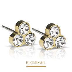 Kolczyki hipoalergiczne Clover Crystal 8 mm 