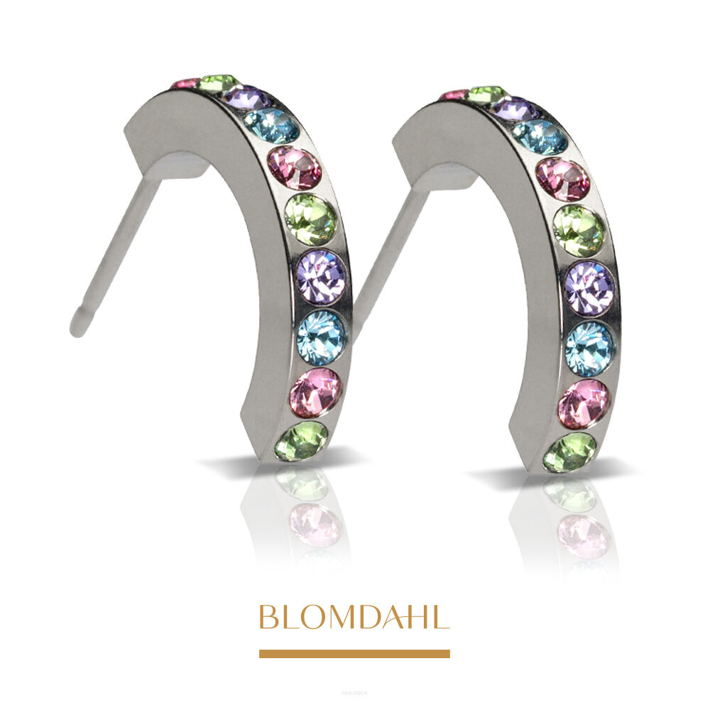 Kolczyki hipoalergiczne Brilliance Curved Light Fantasy 15 mm 